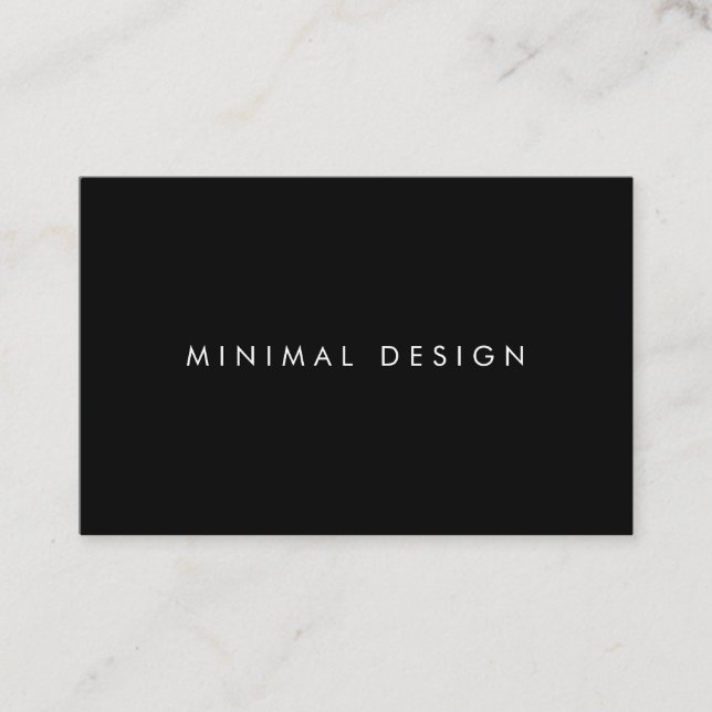 Tarjeta de visita Minimal Black BusinessCard (Anverso)