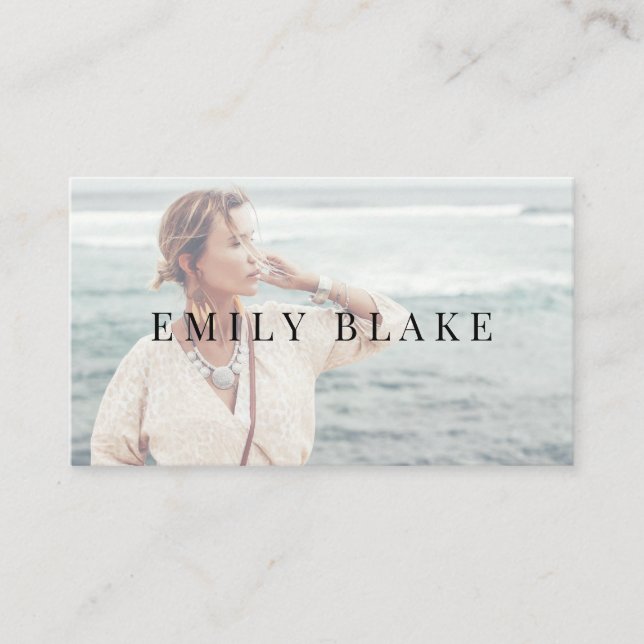 Tarjeta De Visita Minimal Classic Photo Business  (Anverso)