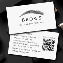 Minimal Elegant Eyebrow Salon QR-Code