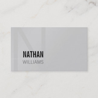 Tarjeta De Visita MINIMAL inicial simple moderno fresco gris negro