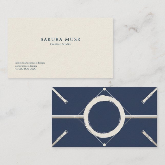 Tarjeta De Visita Minimal Japanese Business Card  (Anverso / Reverso)