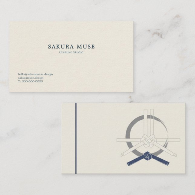 Tarjeta De Visita Minimal Japanese Business Card  (Anverso / Reverso)