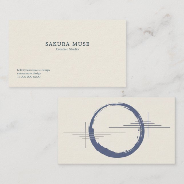 Tarjeta De Visita Minimal Japanese Business Card  (Anverso / Reverso)