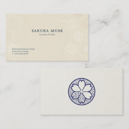 Tarjeta De Visita Minimal Japanese Kamon Business Card – Modern 