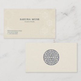 Tarjeta De Visita Minimal Japanese Kamon Business Card – Modern 