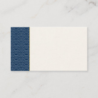 Tarjeta De Visita Minimal Japanese Seigaiha Business Card 