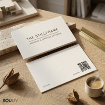 Minimal Modern Architect | QR Code Warm White