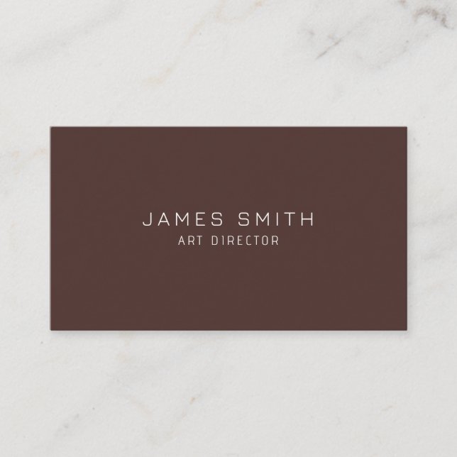 Tarjeta De Visita Minimal Modern Art Director Business Card (Anverso)