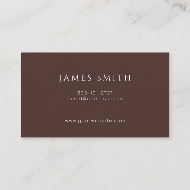 Tarjeta De Visita Minimal Modern Creative Director Business Card (Reverso)