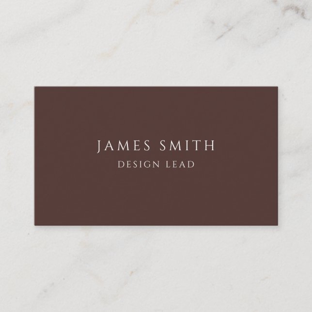 Tarjeta De Visita Minimal Modern Design Lead Business Card (Anverso)