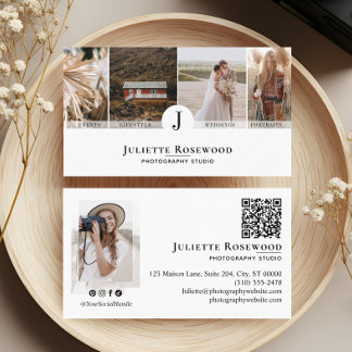 Tarjeta De Visita Minimal Modern Elegant Photographer Photo Gallery