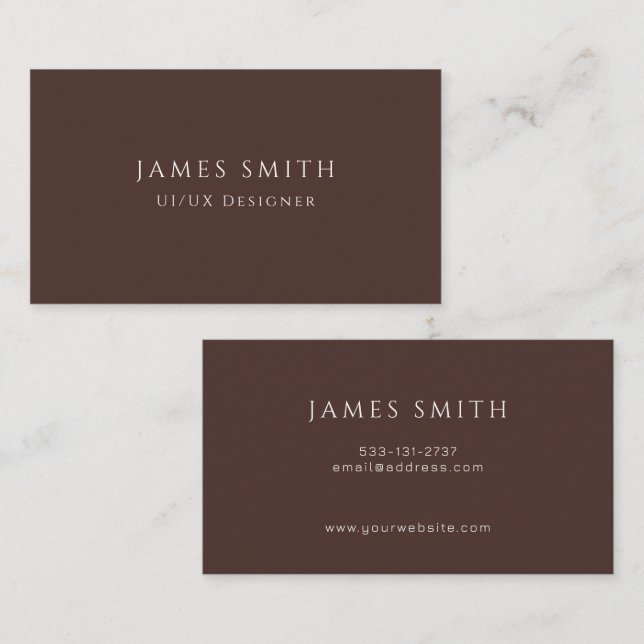 Tarjeta De Visita Minimal Modern UI UX Designer Business Card (Anverso / Reverso)
