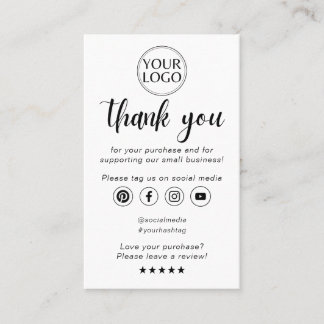 Tarjeta De Visita Minimal Moderno De Negocios Gracias Por Pedir Inse