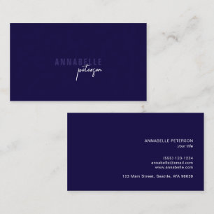 Tarjeta De Visita Minimal moderno y profesional azul simple