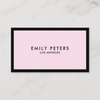 Tarjeta De Visita Minimal Professional Luxury Black Pink
