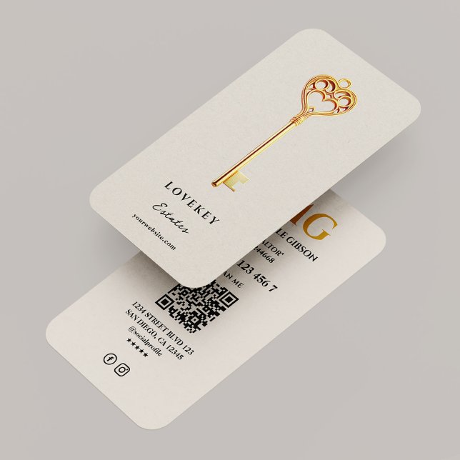 Tarjeta De Visita Minimal Realtor Sand Mortgage Real Estate Key  (Minimal Realtor Sand Mortgage Real Estate Key Business Card
)