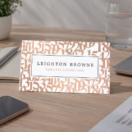 Tarjeta De Visita Minimal Rose Gold Consultant