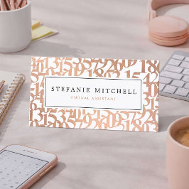 Tarjeta De Visita Minimal Rose Gold Virtual Assistant