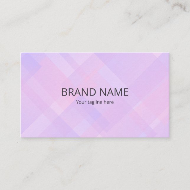 Tarjeta De Visita Minimal Simple Pink Purple Gradient Geometric Back (Anverso)