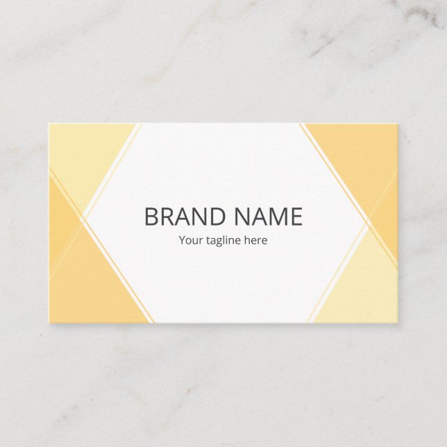 Tarjeta De Visita Minimal Simple Pop Yellow Orange Line Frame (Anverso)