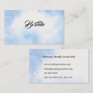 Tarjeta De Visita Minimal Sky Blue Business Card