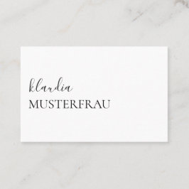 Tarjeta De Visita Minimal Standard Visitenkarten Vorlage -