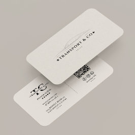 Tarjeta De Visita Minimal Transport Car Driver Company Sand