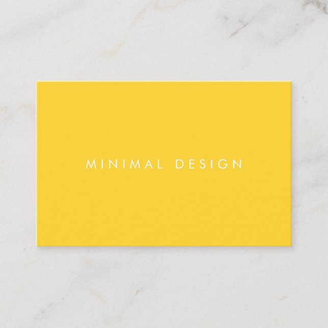 Tarjeta de visita Minimal Yellow Business Card (Anverso)