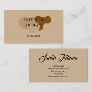 Tarjeta De Visita Minimalis Beige Interior Design