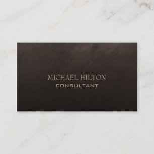 Tarjeta De Visita Minimalismo elegante textura marrón oscuro