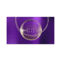 Minimalismo Golden Relieve metalizado Vidrio Purpl