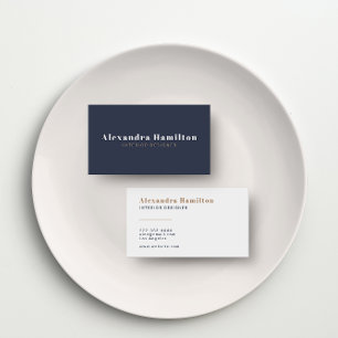 Tarjeta De Visita Mínimalismo moderno: carbón vegetal y taupe
