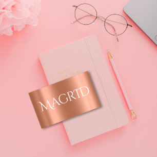 Tarjeta De Visita Minimalismo moderno cobre metálico