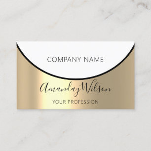 Tarjeta De Visita Minimalismo profesional Metalizado de acero Gold E