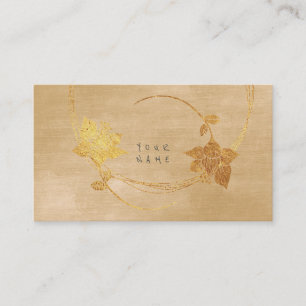 Tarjeta De Visita Minimalismo Vip de terciopelo beige dorado
