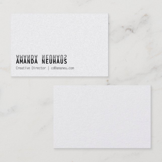 Tarjeta De Visita Minimalismus in schwarz weiß twitenkarte (Anverso / Reverso)