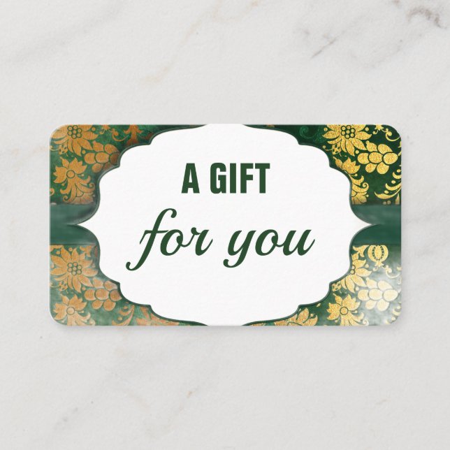 Tarjeta De Visita Minimalist Black & White Beauty Gift Certificate (Anverso)