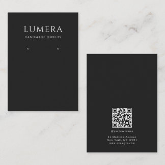 Tarjeta De Visita Minimalist Black & White Jewelry Display Card