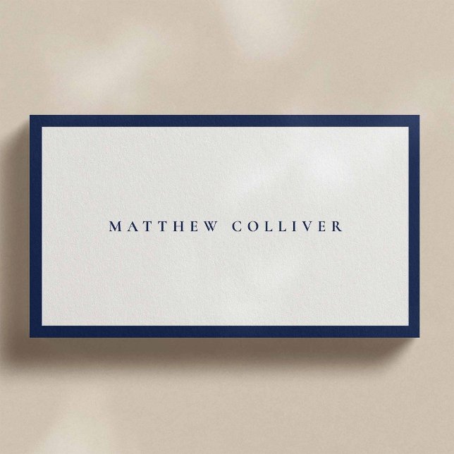 Tarjeta De Visita Minimalist Blue Frame Luxury Business Card (Subido por el creador)