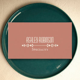 Tarjeta De Visita Minimalist boho leaves frame pastel earthy QR code