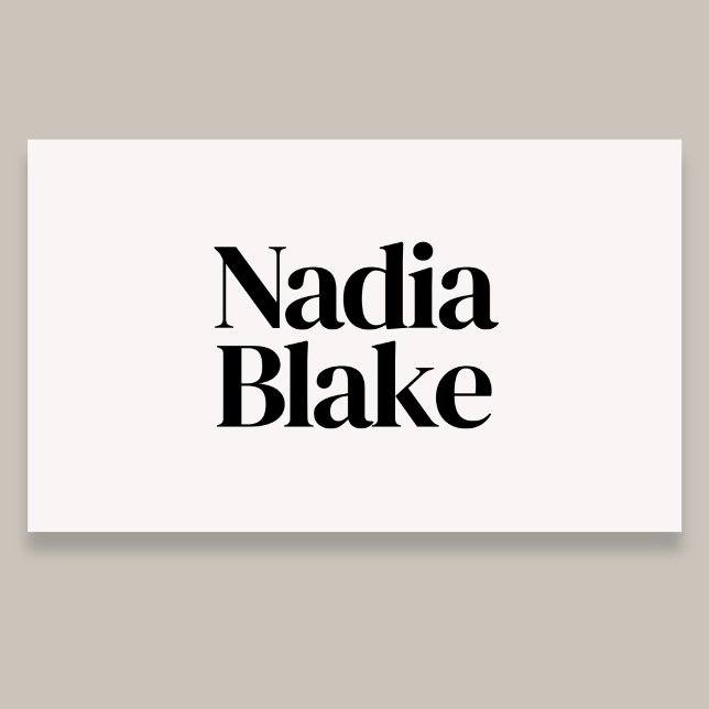 Tarjeta De Visita Minimalist Bold Editorial Style QR Code White (Subido por el creador)