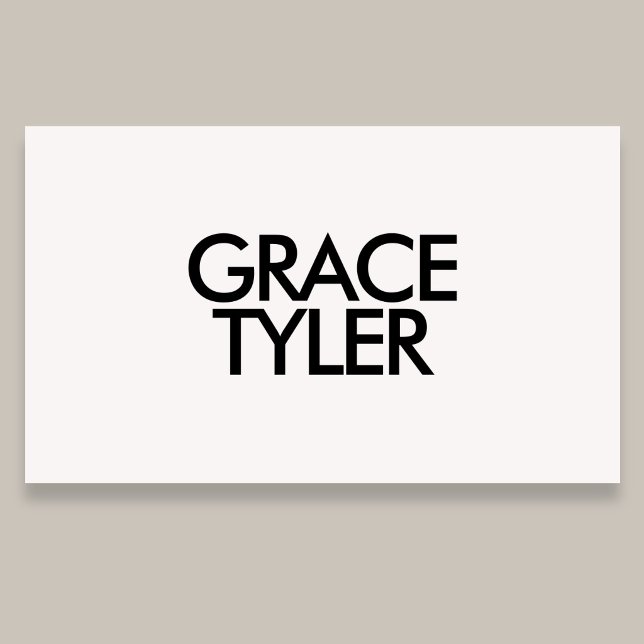 Tarjeta De Visita Minimalist Bold Modern QR Code White Business Card (Subido por el creador)