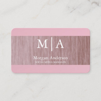 Tarjeta De Visita Minimalist Brushed Metal Silver Style Professional