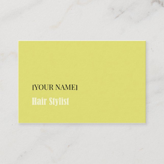 Tarjeta De Visita Minimalist Business Card for Hair Stylist (Anverso)