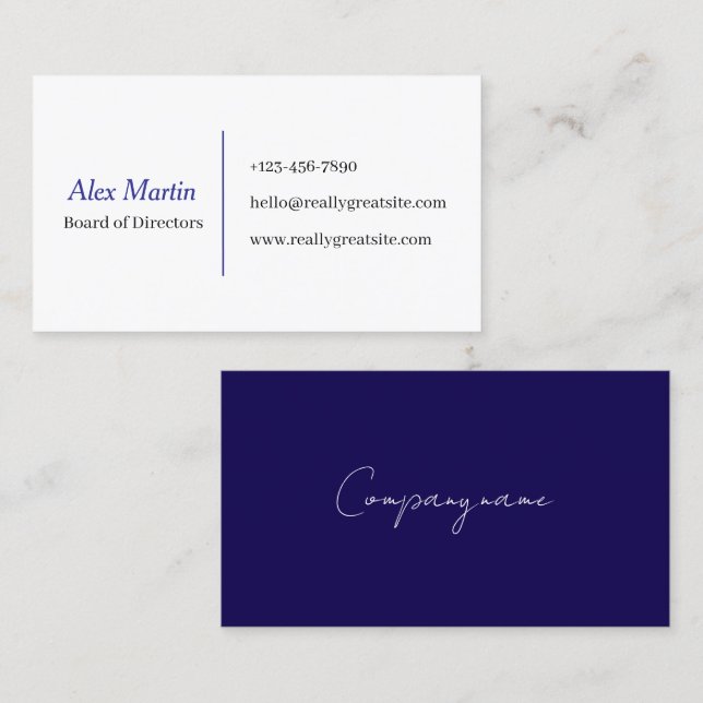 Tarjeta De Visita Minimalist Business Card for Professionals (Anverso / Reverso)