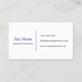 Tarjeta De Visita Minimalist Business Card for Professionals