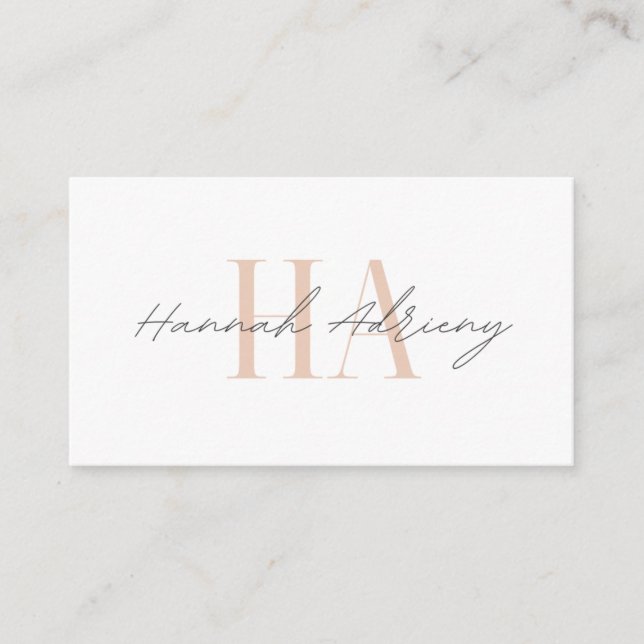 Tarjeta De Visita Minimalist business card for your business white (Anverso)