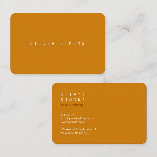 Tarjeta De Visita Minimalist Business Cards (Anverso / Reverso)