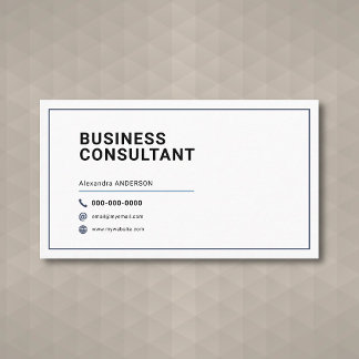 Tarjeta De Visita Minimalist Business Consultant