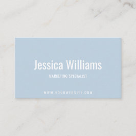 Tarjeta De Visita Minimalist Customizable Professional Light Blue